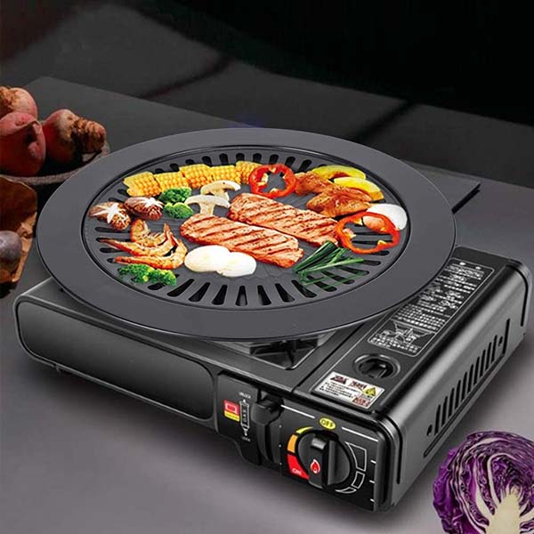 Iron Smokeless Stove top Barbecue Grill Pan