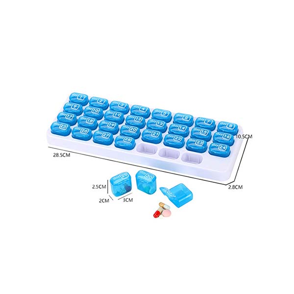 Monthle pill organizing pods