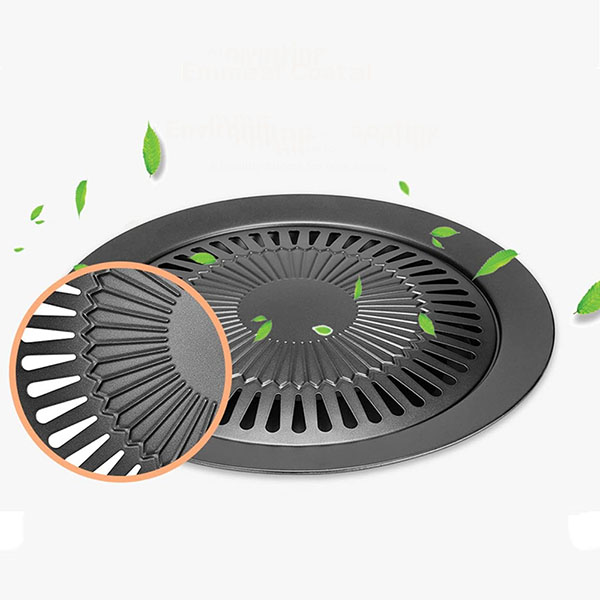 Iron Smokeless Stove top Barbecue Grill Pan