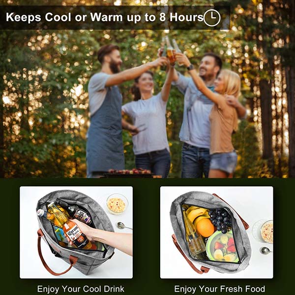 Insulated Thermal Lunch Tote Bag 