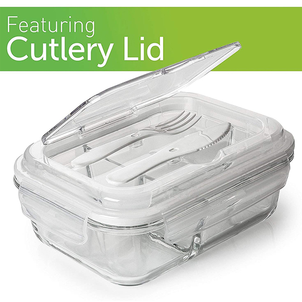  Glass Meal Prep Containers 3 Compartment