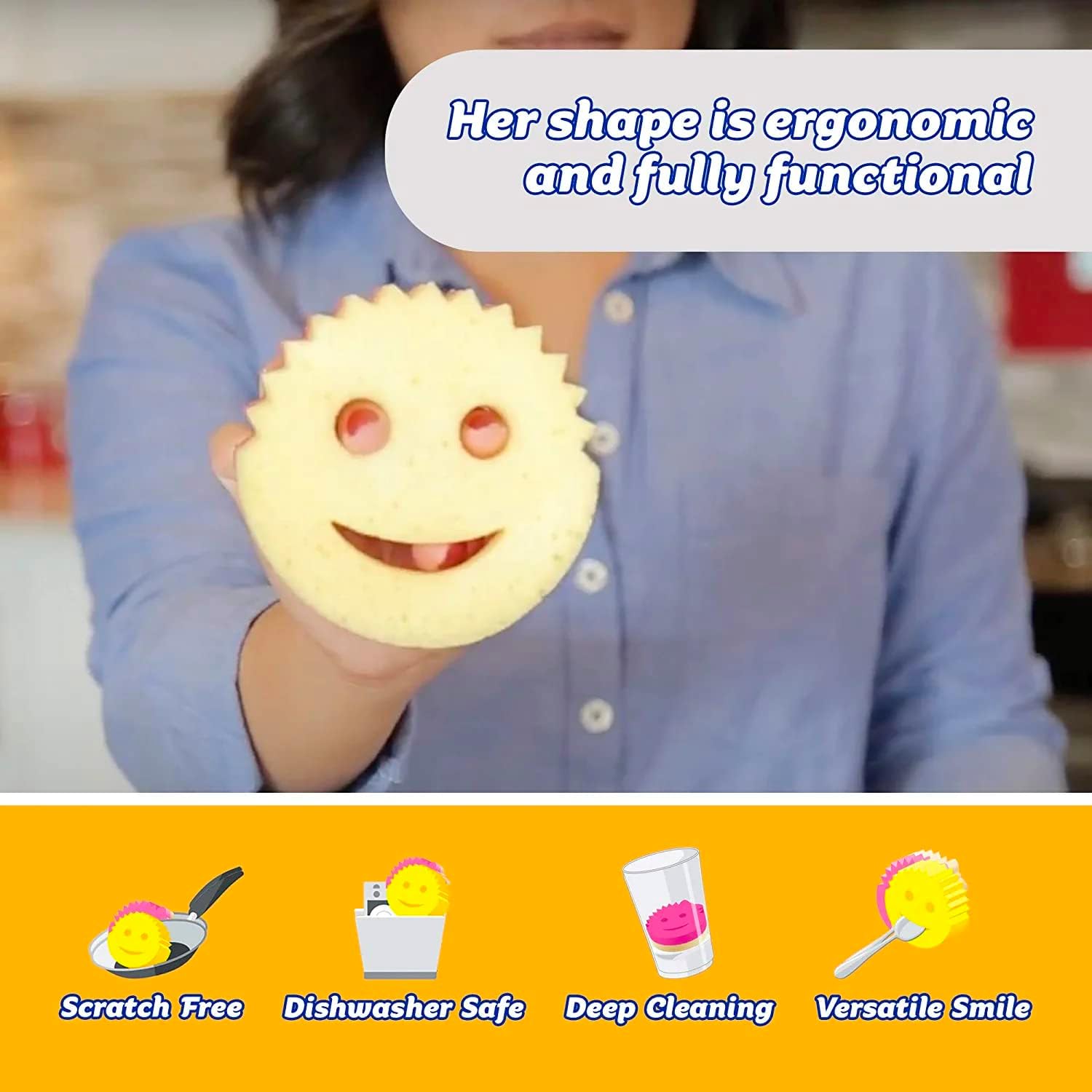 Scratch-Free Multipurpose Dish Sponge