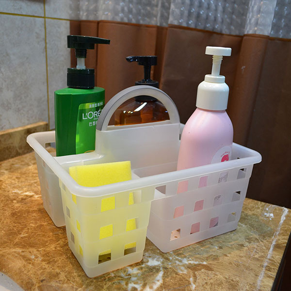Sink caddy with soft handle