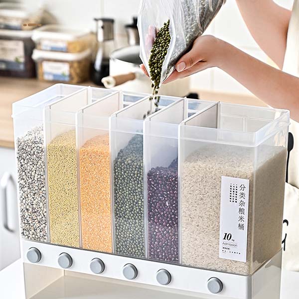 Wall Mounted Cereal Dispenser with  Lids