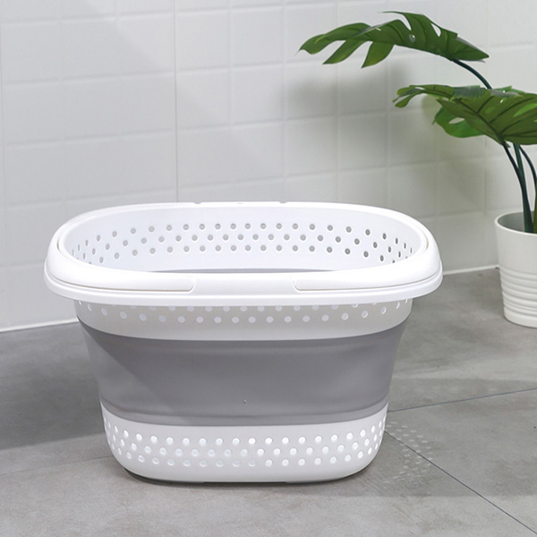 collapsible laundry bucket with handle