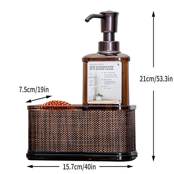 Hand Soap Dispenser Pump Bottle with Sponge holder