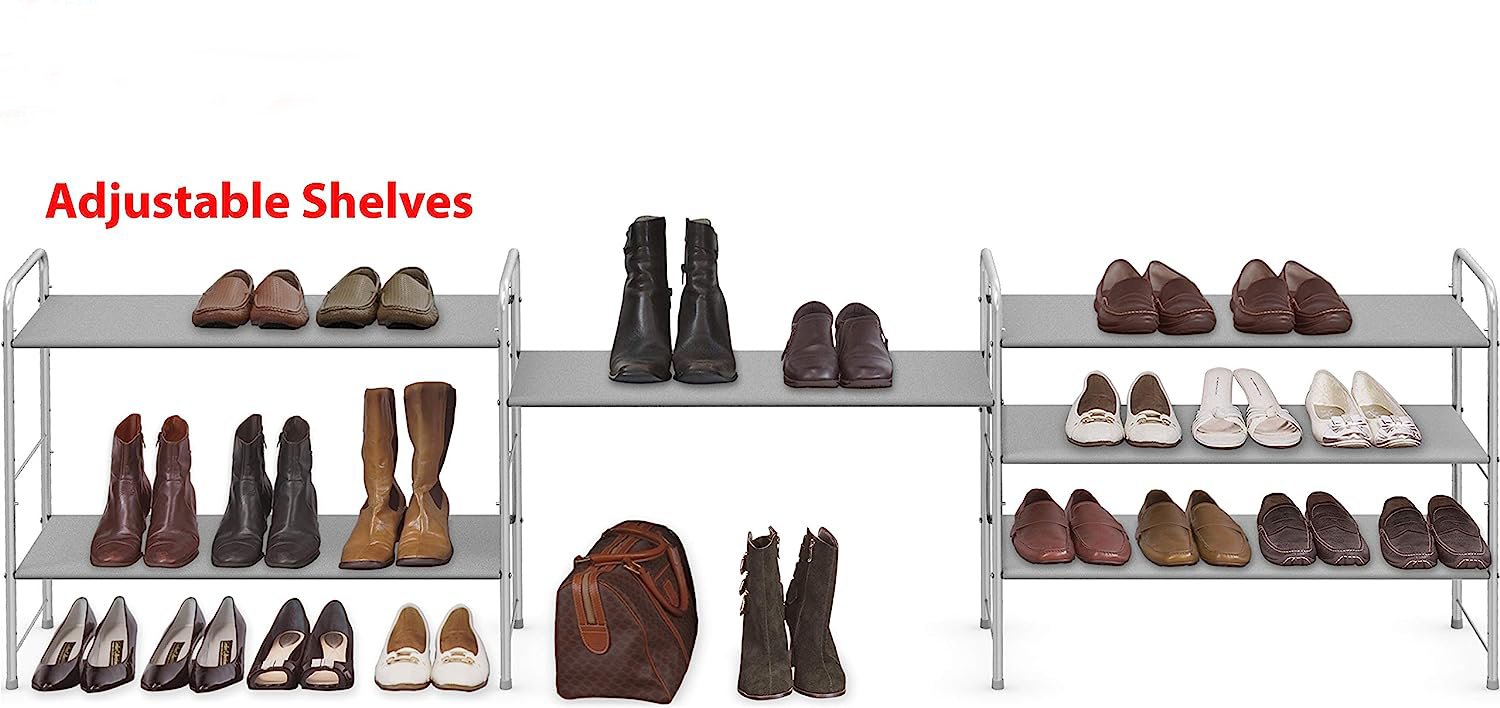 3-Tier Shoe Rack Storage(Silver)