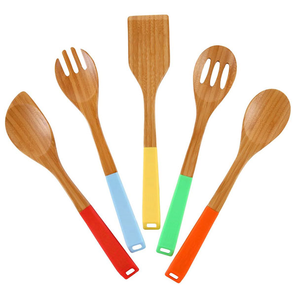 13-Inch Bamboo Wood Nonstick Cooking Utensils
