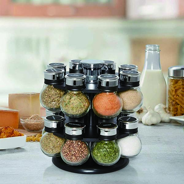 8 Pieces Revolving Plastic Spice Rack 