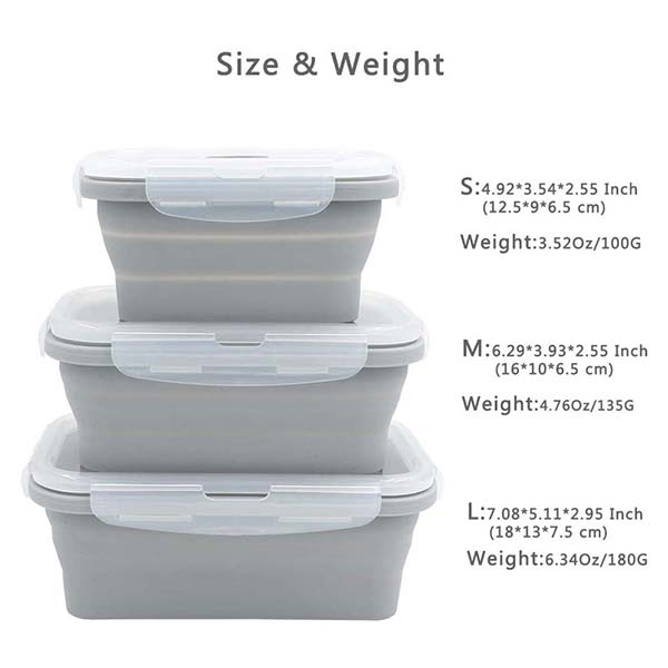 Collapsible Silicone Lunch Bento Box