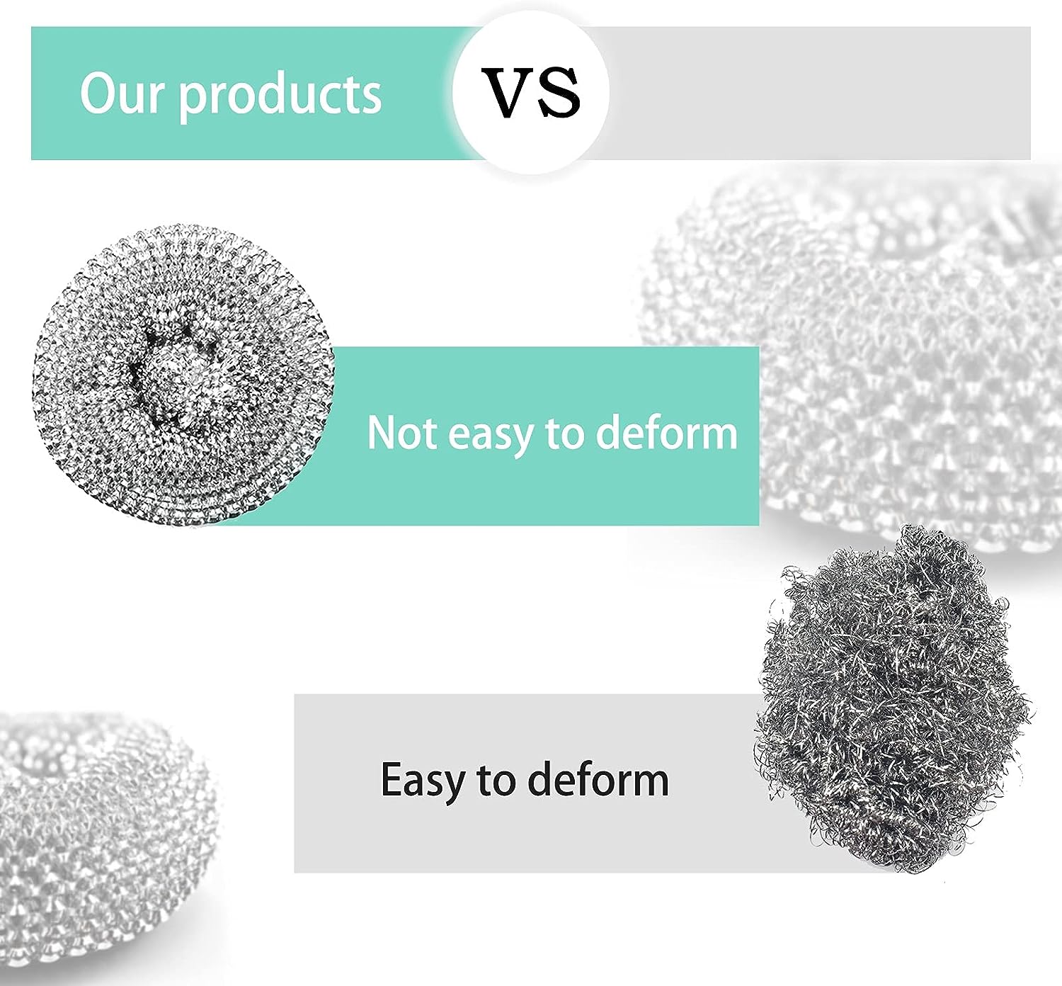 Stainless Steel Sponges, Scrubbing Scouring Pad, Steel Wool 