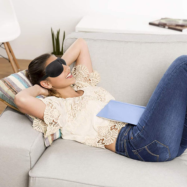 3D Contoured 100% Blackout Eye Mask