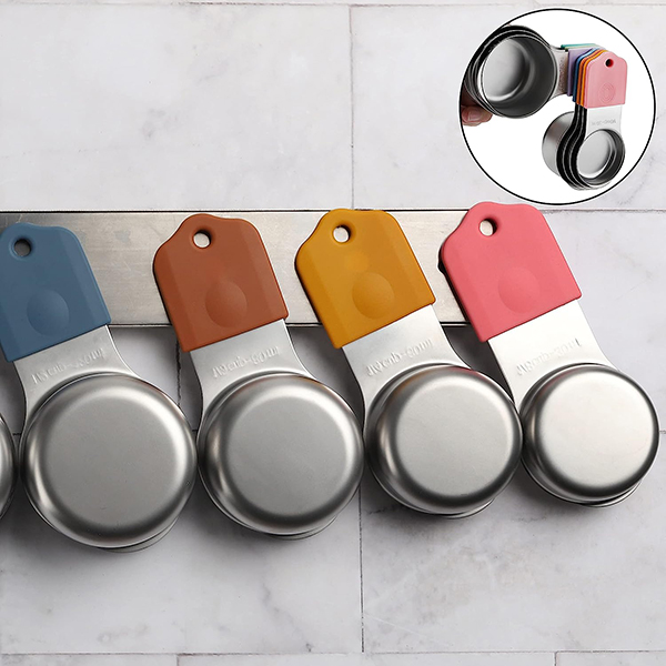 Magnetic Measuring Cups and Spoons Set Including 7 Stainless