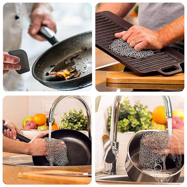 Stainless Steel Cast Iron Skillet Cleaner