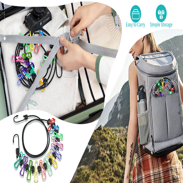 Travel Clothesline, Portable Retractable Clothesline with 12
