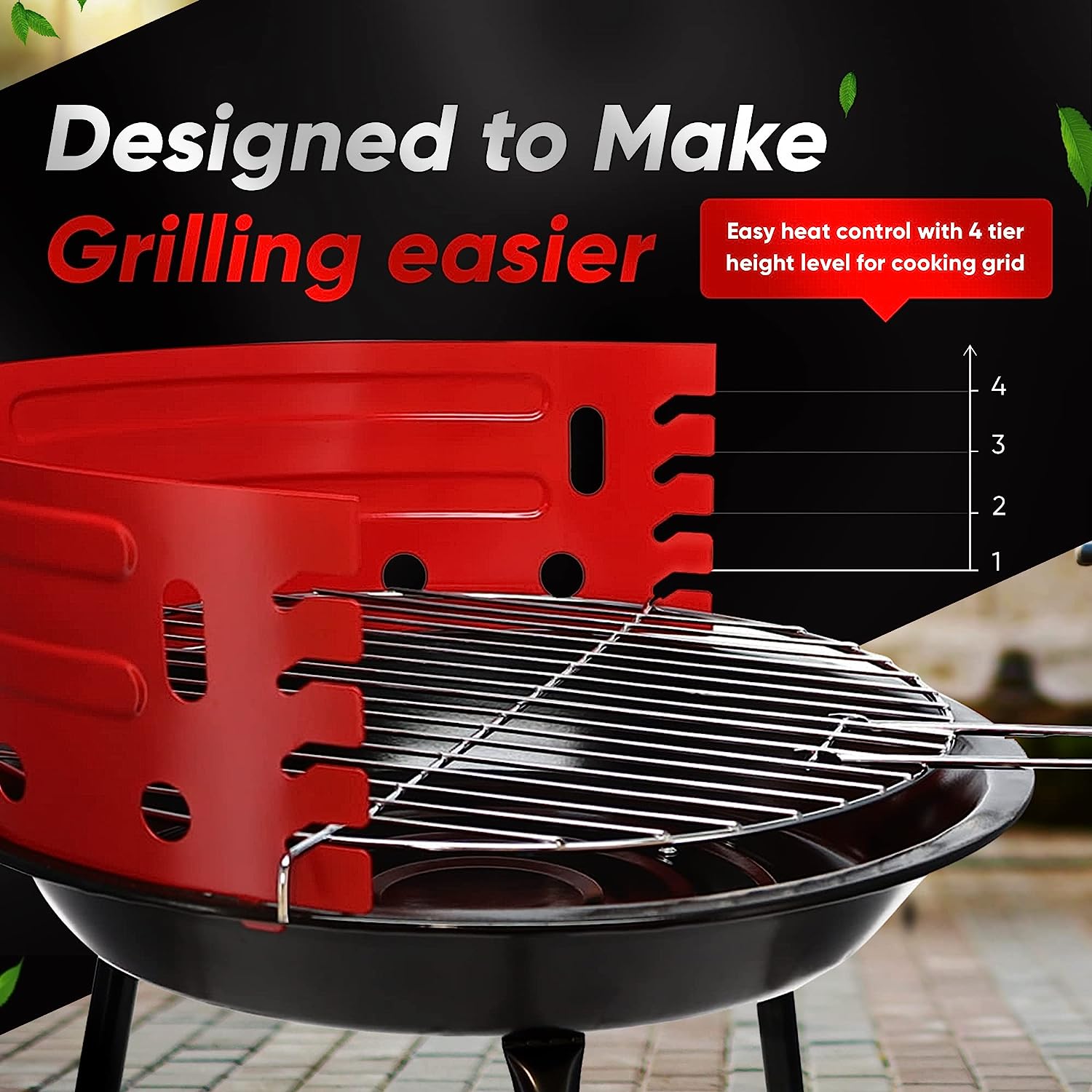 16inch Portable Charcoal Grill Barbecue Grill