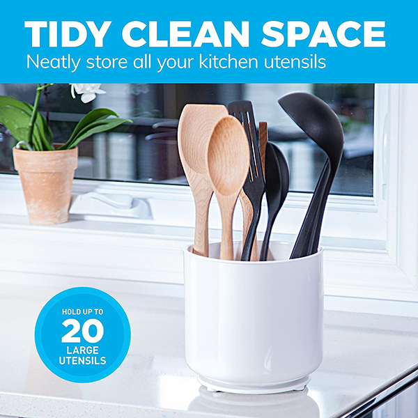 Rotating White Plastic Utensil