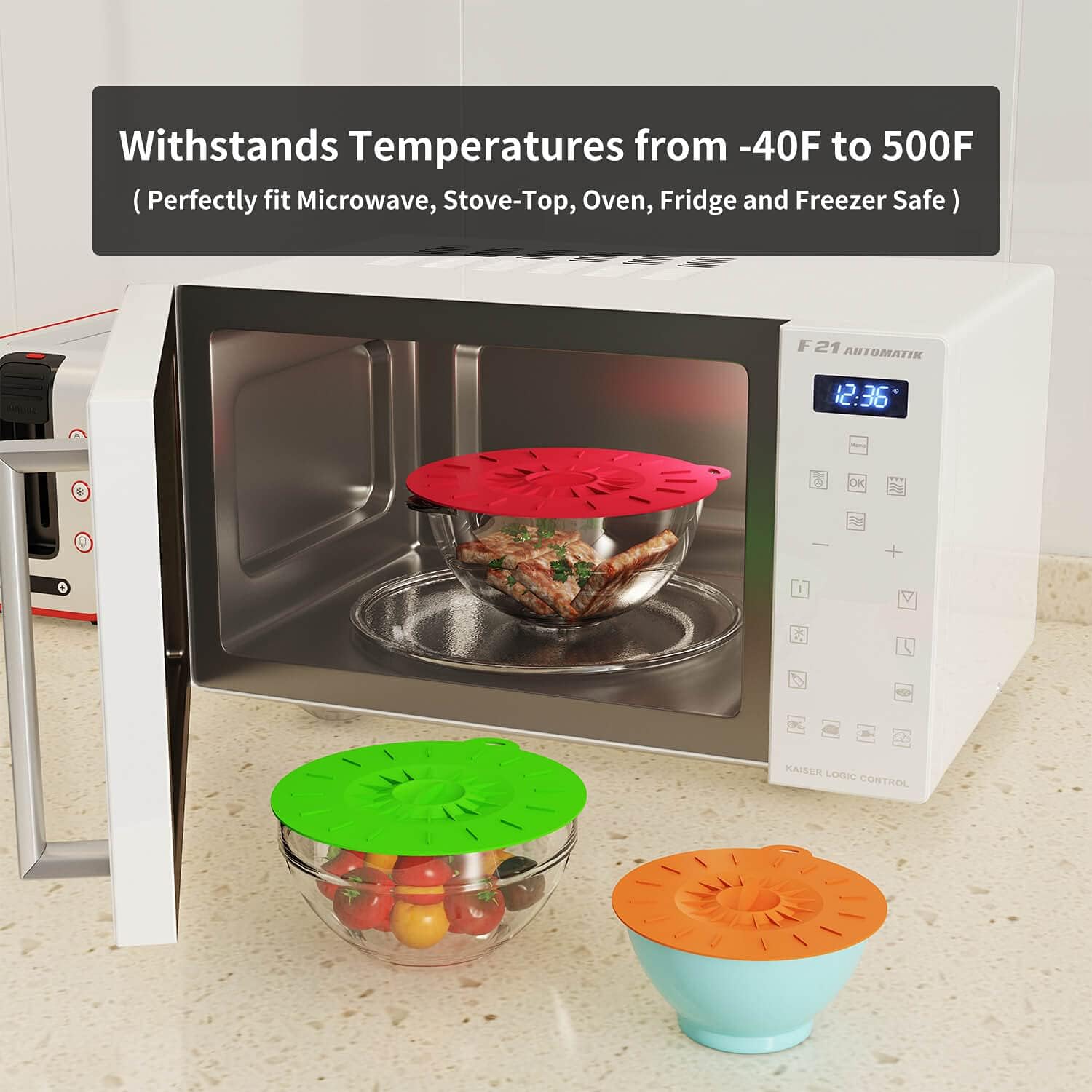 Set of 5 Heat Resistant Microwave Cover