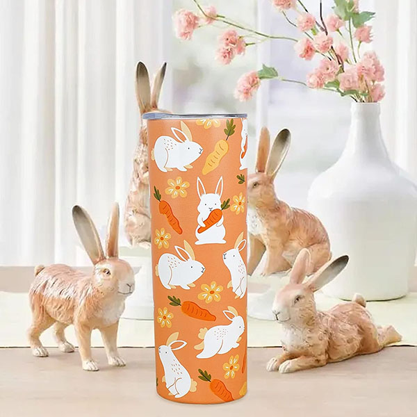 Rabbit Tumbler With Lid and Straw 20 oz
