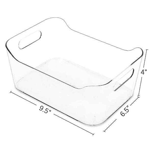 PET Refrigerator Organizer Bins for Kitchen and Cabinet Stor