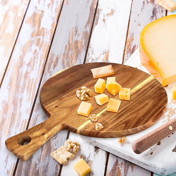 Acacia Wood Cutting Board with Handle
