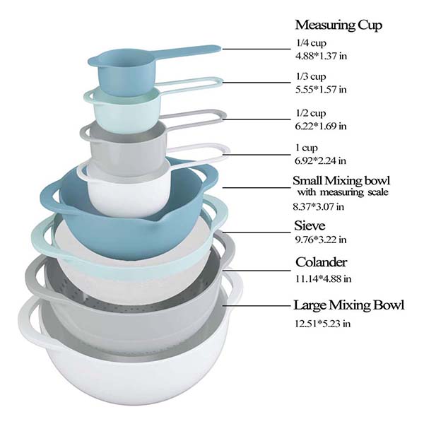 8 Piece Mixing Bowl Set