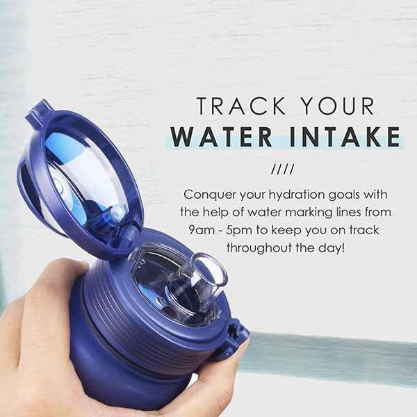 Sports Water Bottle with Flip Top Leak Proof Lid