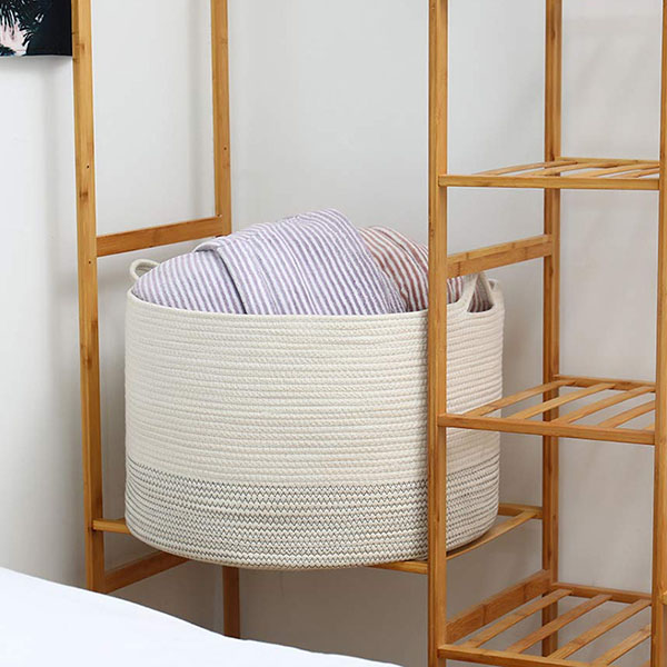 Woven storage basket