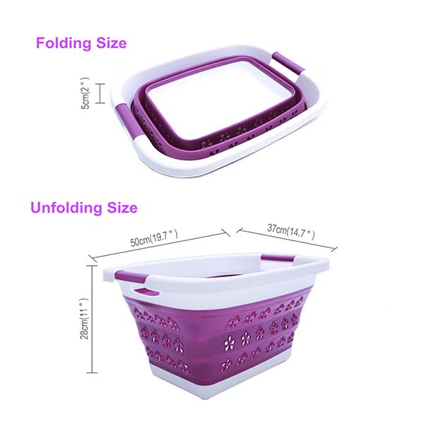 Collapsible Silicone Laundry Basket