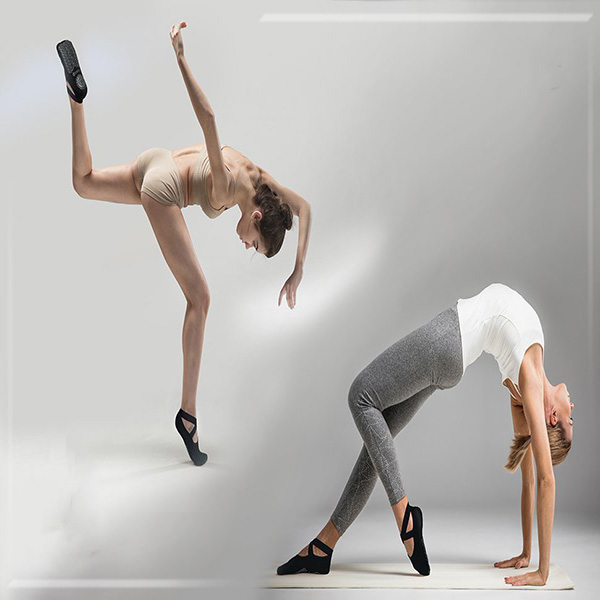 Yoga Socks for Women Non-Slip Grips & Straps, Ideal for Pila