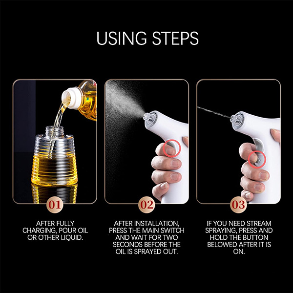 Electric oil sprayer with switching nozzle