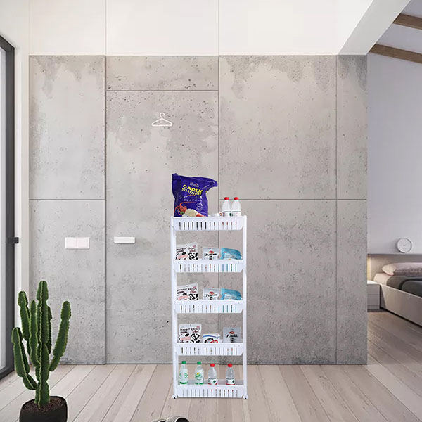 5-Tiers Slim Slide Out Storage Tower