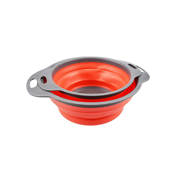 Round collapsible Colander Set Washing Strainer