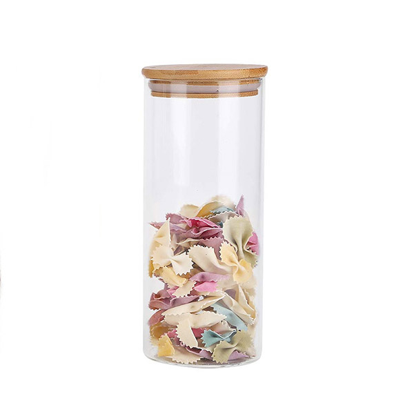 Food Storage Jars Containers with Airtight Bamboo Lid