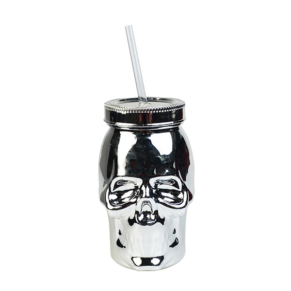 skull strawer bottle