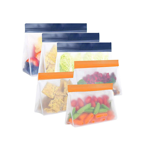 Reusable food storage bag set of 3