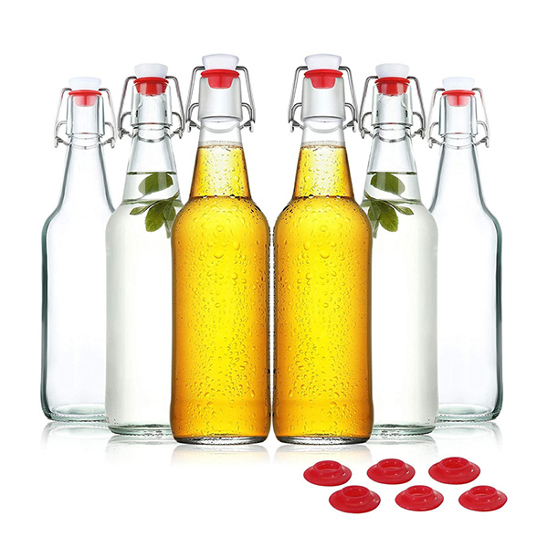 Clear Glass Bottles with Stopper 
