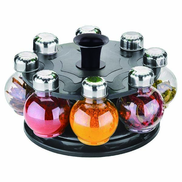 8 Pieces Revolving Plastic Spice Rack 