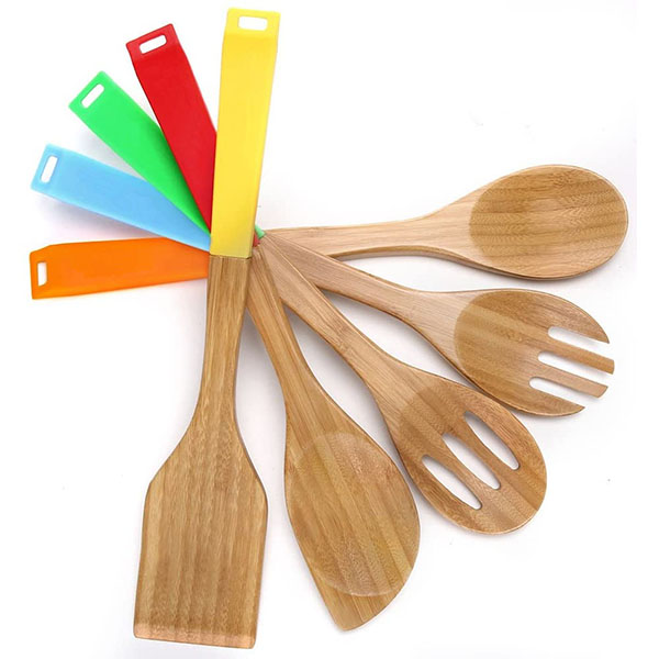 13-Inch Bamboo Wood Nonstick Cooking Utensils