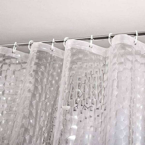 3D Water Cube Clear Bathroom Shower Curtains