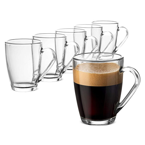 Set of 6 Glass Coffee/Espresso Mug 