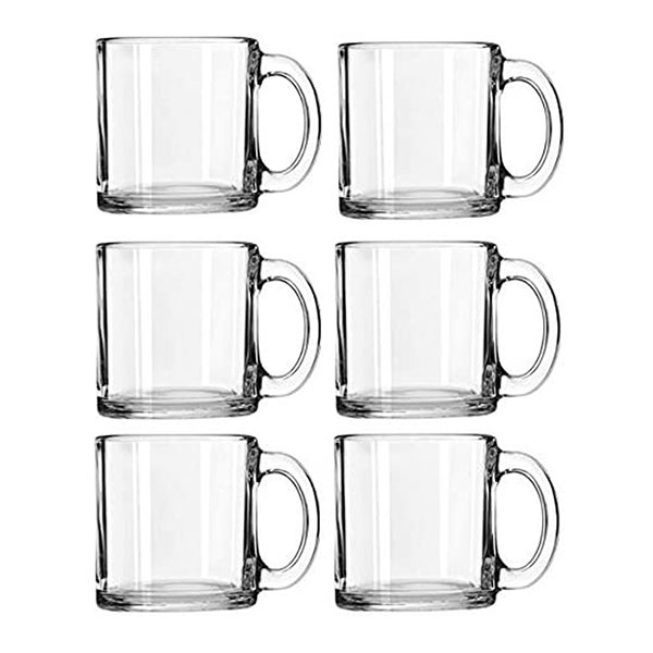 13 OZ 6 pieces Warm Beverage glass Mugs Set