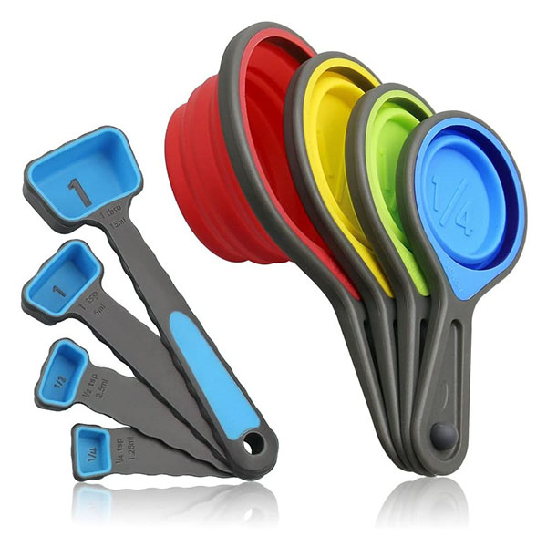 Silicone collapsible Measuring Cups and Spoons set 