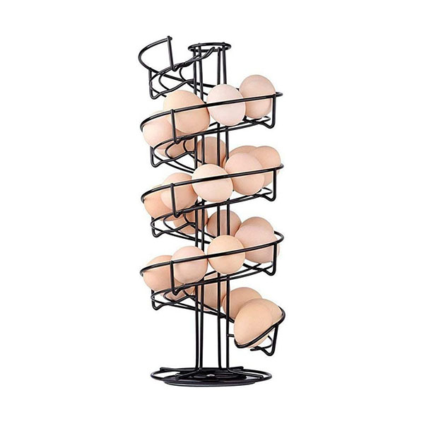 Spiral Design Metal Egg Skelter Dispenser Rack