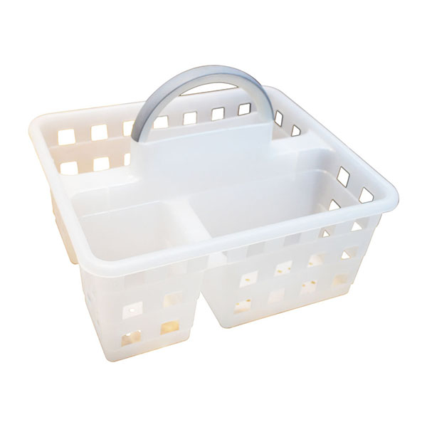 Sink caddy with soft handle