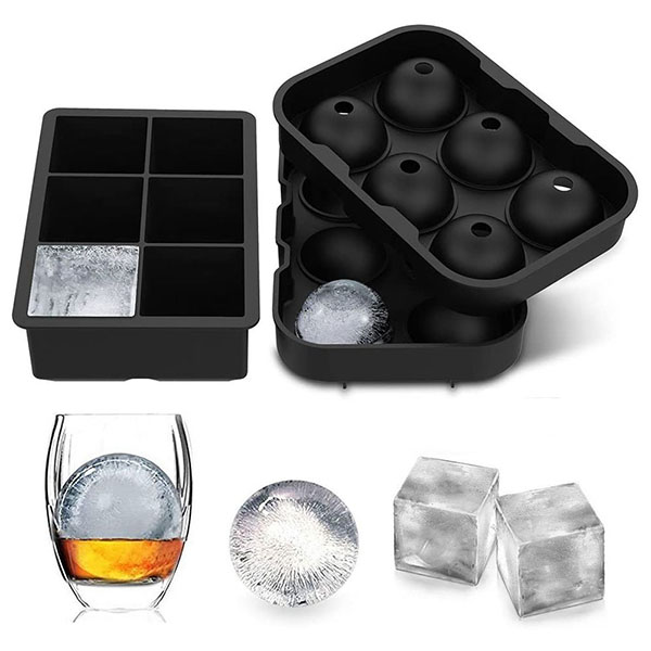 Large Ice Cube Trays Ice Ball Maker with Lids 