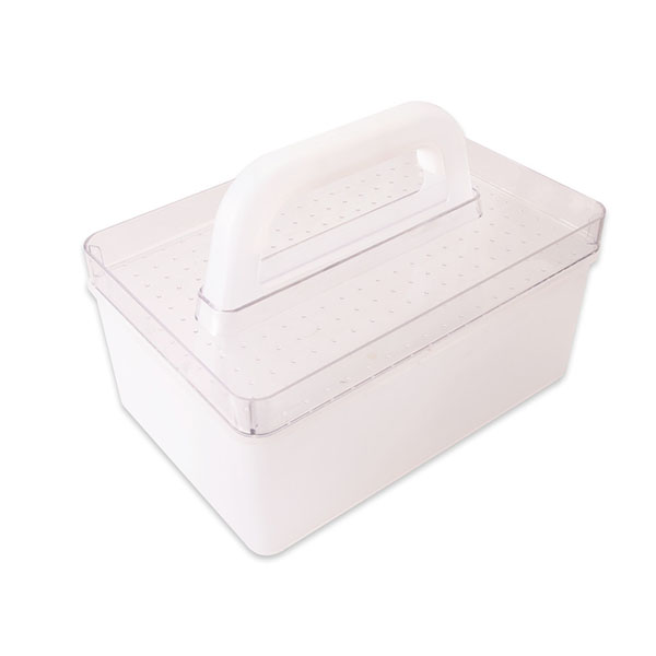 2-layer Bathroom Storage Basket box with Handle