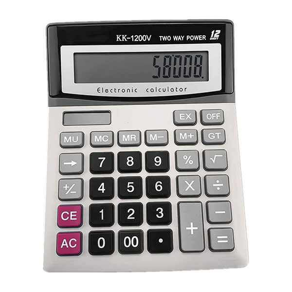 12-Digit Solar Battery Office Calculator