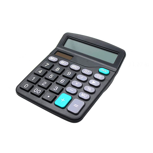 12-Digit Dual Power Solar Battery Office Calculator