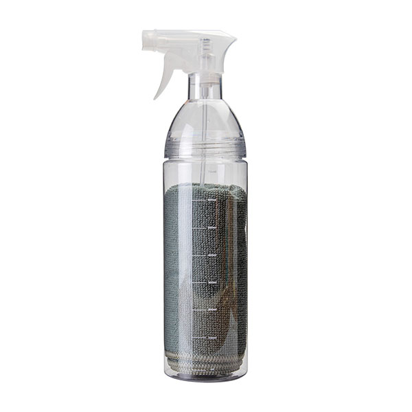 Plastic Clean Spray Bottle With 3 Cleaning Cloths